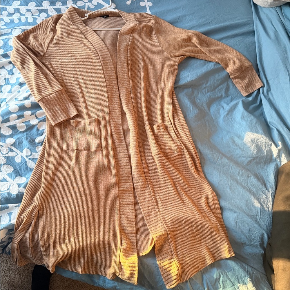 Torrid Camel Ribbed Cardigan